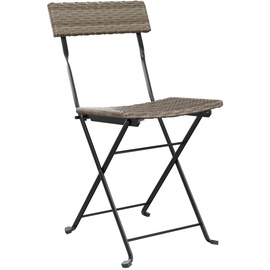 vidaXL 3-tlg Bistro-Set Klappbar Grau Poly Rattan