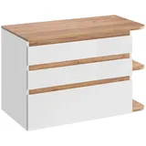 vente-unique Waschbeckenunterschrank 3 Schubladen 94 x 64 cm Weiß