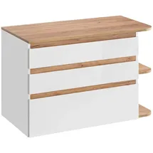 vente-unique Waschbeckenunterschrank 3 Schubladen 94 x 64 cm Weiß