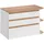 vente-unique Waschbeckenunterschrank 3 Schubladen 94 x 64 cm Weiß