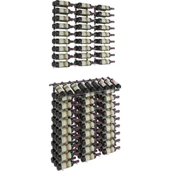 VintageView Display- und Aufbewahrungsset 144 Flaschen Nickel gebürstet