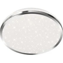 Briloner LED Bad-Deckenleuchte Acorus Sternendekor 28 x 7 cm Chrom
