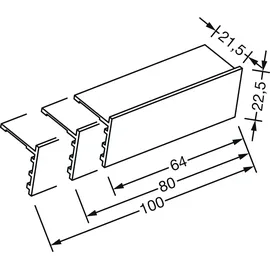 N/H Endkappe EK 2020/80, Aluminium grau