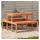 vidaXL Picknicktisch Wachsbraun 110x134x75 cm Massivholz Kiefer