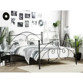 Beliani Metallbett Schwarz