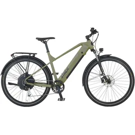 Prophete Stack 2.0 E-ATB 29" – enovation Hinterradmotor 250W, 130 km Reichweite, Shimano Alivio 9-Gang, Hydraulische Scheibenbremsen, LED-Beleuchtung, Li-Ion Akku 48V 480Wh, Moosgrau