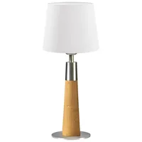 Herzblut Conico Tischlampe weiß, Eiche geölt, 44cm