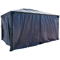 Palram Canopia Vorhangset für Martinique  Pavillon, anthrazit 217x401 in cm (HxL)