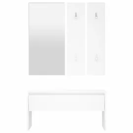vidaXL Garderobenset Sitzbank 120 x 40 x 45 weiß