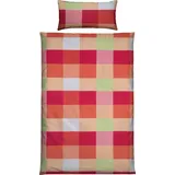 Erwin Müller Bettwäsche Seersucker rosa-orange Größe 1x 135x200 cm + 1x 40x80 cm