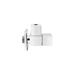 ASW Design-Eckventil 108688 Messing verchromt, kantige Bauform, 1/2" x 10 mm