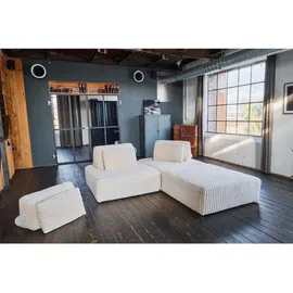 KAWOLA Modulsofa WIOLO SOFT 3 Module 3 Rückenkissen Weicher Breitcord cremeweiß