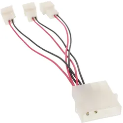 InLine Lüfter Adapterkabel - 12V zu 5V - für 3 Lüfter