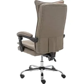 vidaXL Massage-Bürostuhl Taupe Stoff