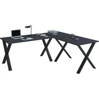 VCM Eckschreibtisch Lona schwarz