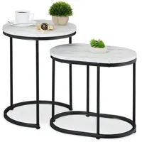 Relaxdays Relaxdays, Couchtisch, + Beistelltisch, 2-tlg. Satztisch-Set