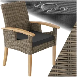 Tectake Rosarno Rattanstuhl  62,5 x 71,5 x 94 cm natur