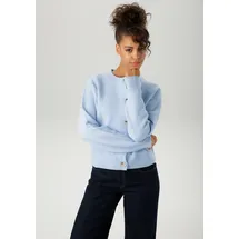 Aniston CASUAL Strickjacke hellblau-meliert 38