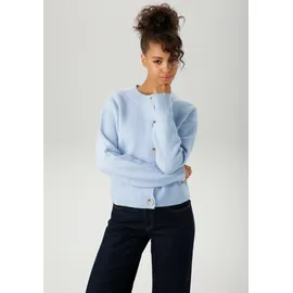 Aniston CASUAL Strickjacke hellblau-meliert 38