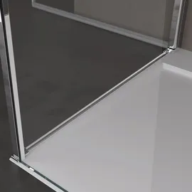 SoGood doporro Duschkabine U-Form 100x80x100 cm Ravenna36uk Duschabtrennung Drehtüren mit Duschwanne 8mm ESG-Sicherheitsglas Klarglas inkl. Nano-beschichtung