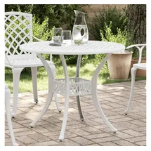 vidaXL Gartentisch Ø90 x 75 cm Weiß