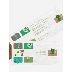 Einladung Kindergeburtstag selbst gestalten mit Spruch und Fotos im Onlinedesigner bei Meine-Kartenmanufaktur.de