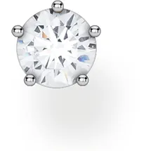 Thomas Sabo Ohrstecker Einzel weißer Stein silber 925 4mm