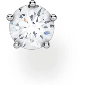 Thomas Sabo Ohrstecker Einzel weißer Stein silber 925 4mm
