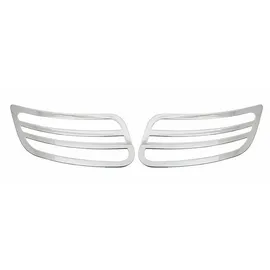 Omac Zierleisten-Aufkleber Kühlergrill Leisten für Mercedes Sprinter W907 2018-2025 Chrom 2x, (2tlg), Langlebig,Einfache Reinigung,Einfache Installation,Rostbeständig silberfarben