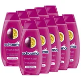 Schauma Schwarzkopf Pflege-Shampoo Fresh it Up! (10x 400 ml), Haarshampoo reinigt den Haaransatz sanft, Shampoo für fettigen Ansatz & trockene Spitzen, mit Passionsfrucht