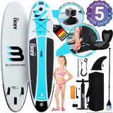 Bluemarina SUP Board ARIKI - aufblasbar mit Paddel Pumpe Rucksack - 3 Größen + für Kinder (Kid 230x65x10cm 7'7"