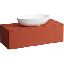 Laufen ILBAGNOALESSI Schubladenelement, Ausschnitt Mitte, 120x50x37cm, 1 Schublade, H4303110972691, Farbe: Terracotta
