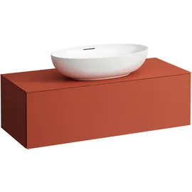 Laufen ILBAGNOALESSI Schubladenelement, Ausschnitt Mitte, 120x50x37cm, 1 Schublade, H4303110972691, Farbe: Terracotta