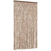 VidaXL Fliegenvorhang Beige und Dunkelbraun 100x230 cm Chenille