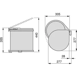 Emuca 8035821 13 l Grau