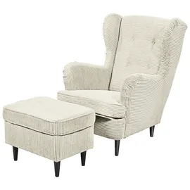 ed exciting design Hocker Oskar Polyester 63 x 43 x 42 cm Beige