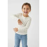 Lil' Atelier mini Mädchen Nmfgago Ls Slim Top Lil Noos, Coconut Milk, 116 cm - 116