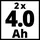 Einhell PXC Starter Kit 18 V Li-Ion 2 x 4,0 Ah 4512112