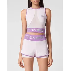 Lauftop PLEIN SPORT "Sport Top", Damen, Gr. S, 30, lila, Obermaterial: 90% Polyester, 10% Elasthan, Tops