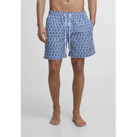 URBAN CLASSICS Badeshorts Urban Classics Pattern Swim Short Blau XL