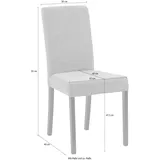 massivline&more 4-Fußstuhl MASSIVLINE & MORE "Martina 100", blau (mercury 121 blaugrau, buche mit holzwerkstoff schwarz), B:56cm H:91cm T:56cm, Massivholz, Polyester, Stühle, Gestell aus Massivholz Buche schwarz matt lackiert