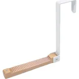 Klapphaken. Klappbare Kleiderstange. Metall Und Holz. (für Einen 4,5 Cm Türrahmen) (weiß)