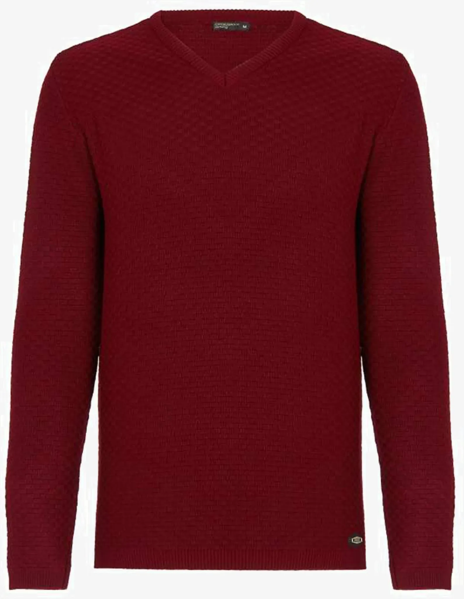V-Ausschnitt-Pullover CIPO & BAXX Gr. S, rot Herren Pullover V-Ausschnitt-Pullover mit modischem V-Ausschnitt