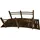 Relaxdays Garten Brücke 58 x 185 x 72 cm Braun