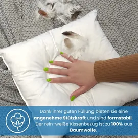 Wometo Federkissen 40 x 40 cm Weiß