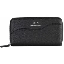 Armani Exchange Wave Zip Around Geldbörse Damen schwarz
