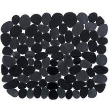 Wenko Spülbeckeneinlage Stone, Kunststoff, eckig, schwarz, 26 x 31 cm