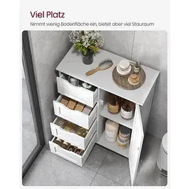 VASAGLE Badschrank LHC41W weiß 55,0 x 28,5 x 82,0 cm
