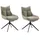 MCA Furniture Esszimmerstuhl Parker Polyester braun 2er Set