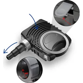 Wiltec Sunsun NEO-1200B SuperECO 12.000 l/h / 100 W, energiesparende Filterpumpe, Bachlaufpumpe für Koiteiche, Umwälzpumpe, Skimmerpumpe, Gartenteichpumpe
